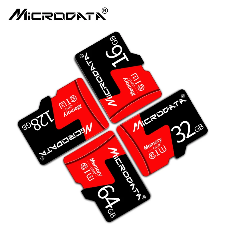 Оптовая Продажа Красный micro sd 16 ГБ 32 SDHC microsd 64 Гб 128 Флэш-карта памяти SDXC Class 10 TF/micro SD