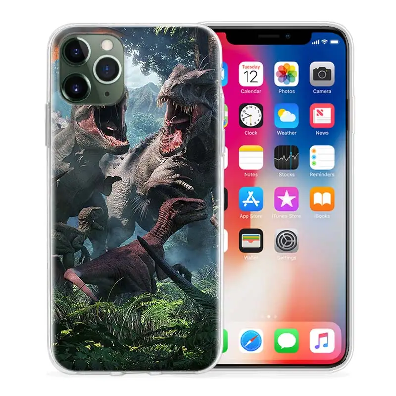 World Jurassic Park Case for Apple iPhone 14 13 12 Mini 11 Pro XS Max XR X 7 8 6 6S Plus Silicon Funda Phone Cover Coque Carcasa