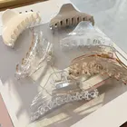 Акриловые зажимы для волос заколка-краб однотонная в Корейском стиле, прозрачные шпильки для волос сделай сам, инструмент для укладки волос, аксессуары для волос