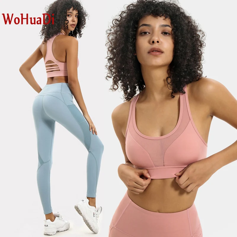 

WOHUADI workout clothes women gym set seamless sport Running Leggings fitness yoga set active wear gym clothing Tracksuit