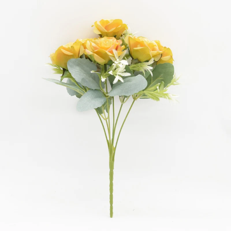 

30cm 6 heads 6 forks Artificial Rose Bouquet Home decoration accessories Vases for decoration Living room fake flowers Wedding