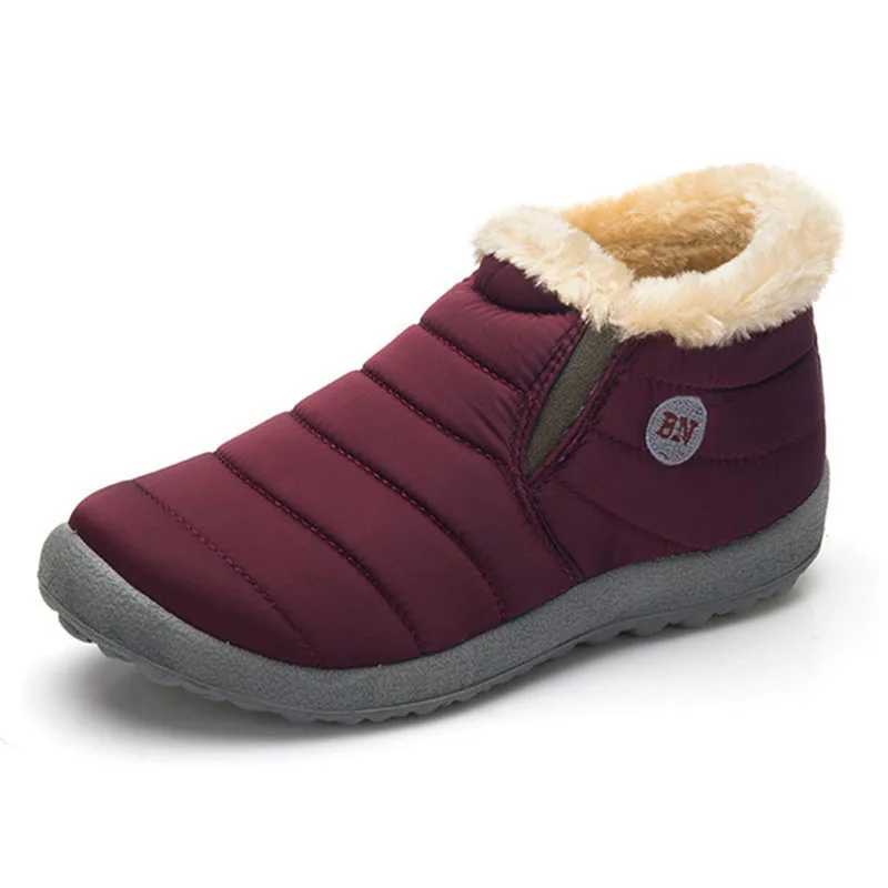 Женские Водонепроницаемые зимние ботинки с нескользящей подошвой теплые
