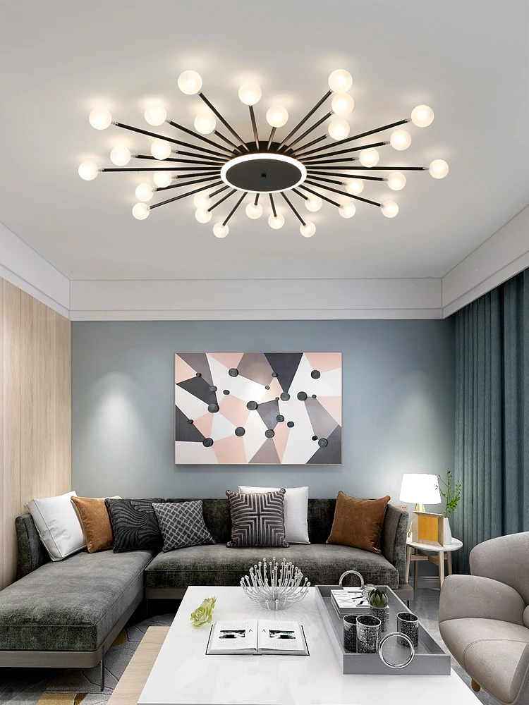 

Современный минималистичный потолочный светильник для гостиной, лампа для спальни, светильник для комнаты, теплое романтическое украшение...