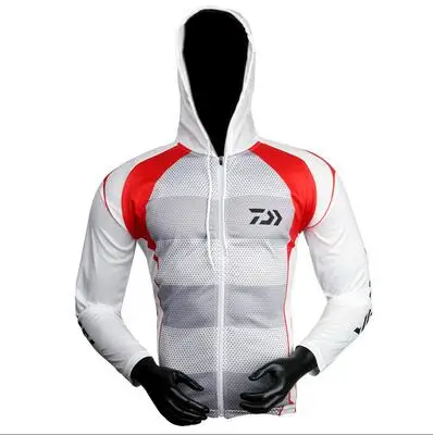 

Daiwa Men Fishing Clothing Long Sleeve Outdoor Breathable Fishing Shirts Anti UV Hooded Fishing Clothes Cycling Hiking Jackets