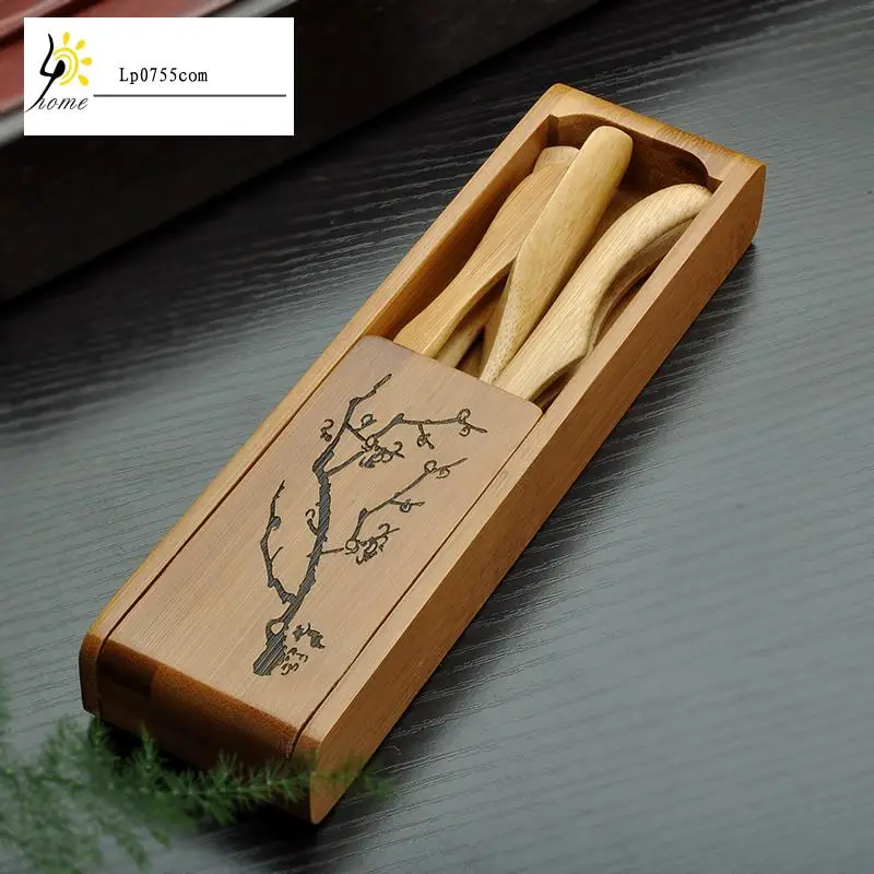 

Korean Folding Bamboo Tea Ceremony Six Gentleman Combination Kung Fu Spare Parts Clip Needle Spoon Package