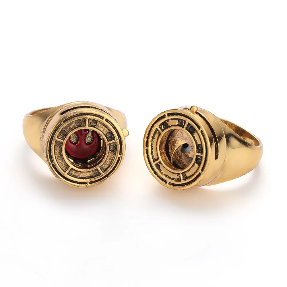 

Harong Star Ring Ressistance Red Ring Punk Jewelry The Last Jedi Rose Rebel Alliance Iris Rotatable Cooper Ring Women Gift