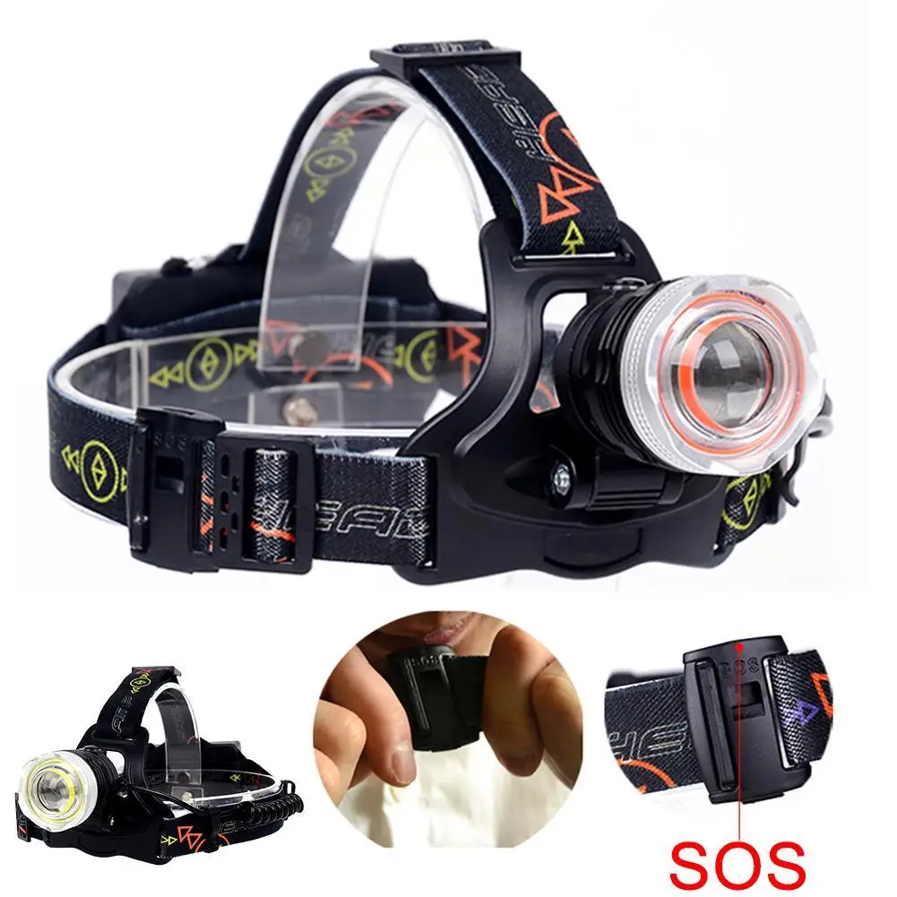 USB фары 4 режима Водонепроницаемый масштабируемый 2 * светодиодный 8000 Люмен LED Фара