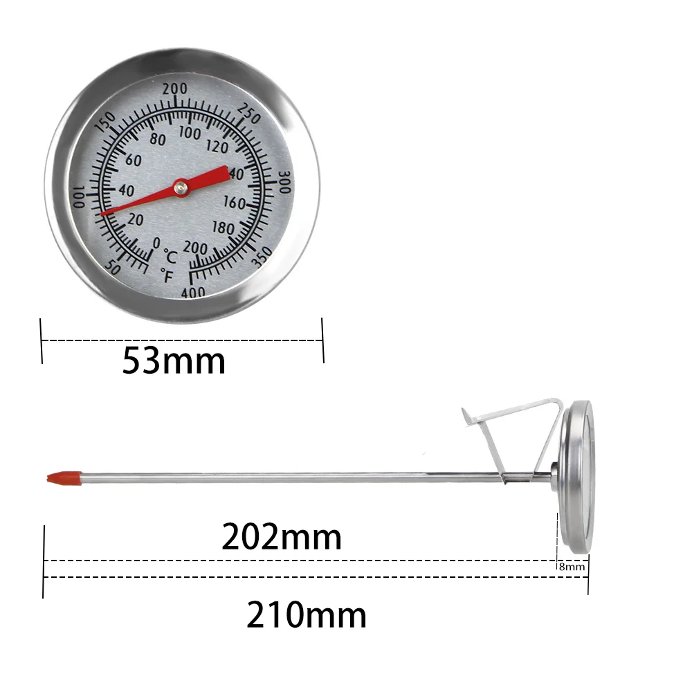 

Probe Thermometer 0~200 Milk Coffee Food Meat Gauge Cooking Temperature Meter Stainless Steel Kitchen Tools