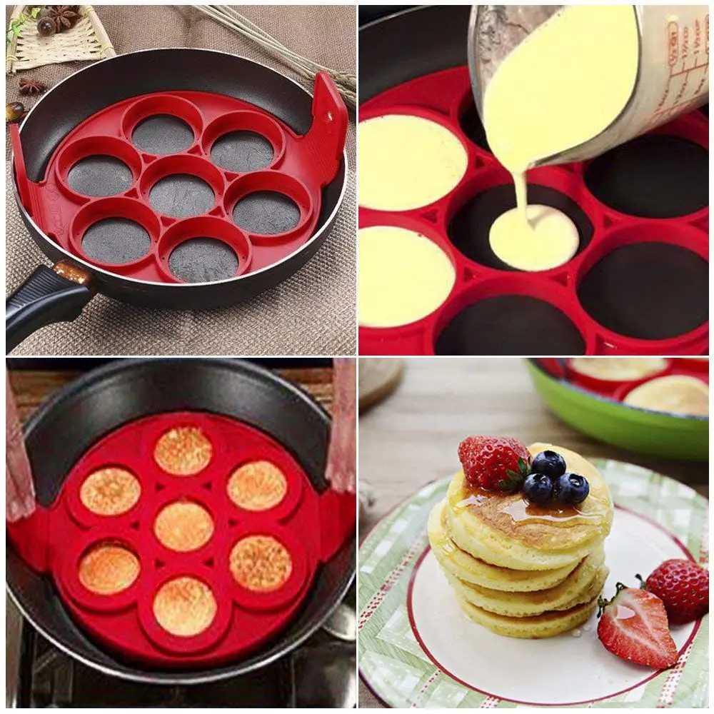 Flip Cooker форма для оладьев новая улучшенная силиконовая блинчиков 7 раз
