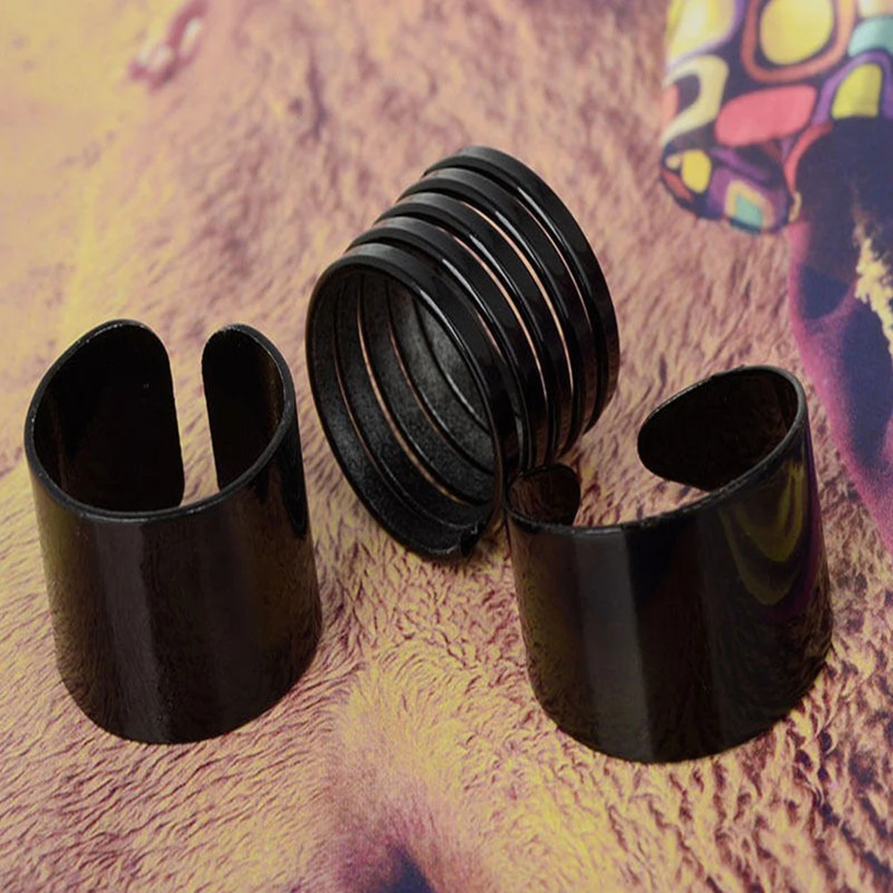 

3 Pcs Women's Ring Set Punk Cool Black Simple Knuckle Band Mini Rings Rock Charm Jewelry For Party Gifts Open Adjustable