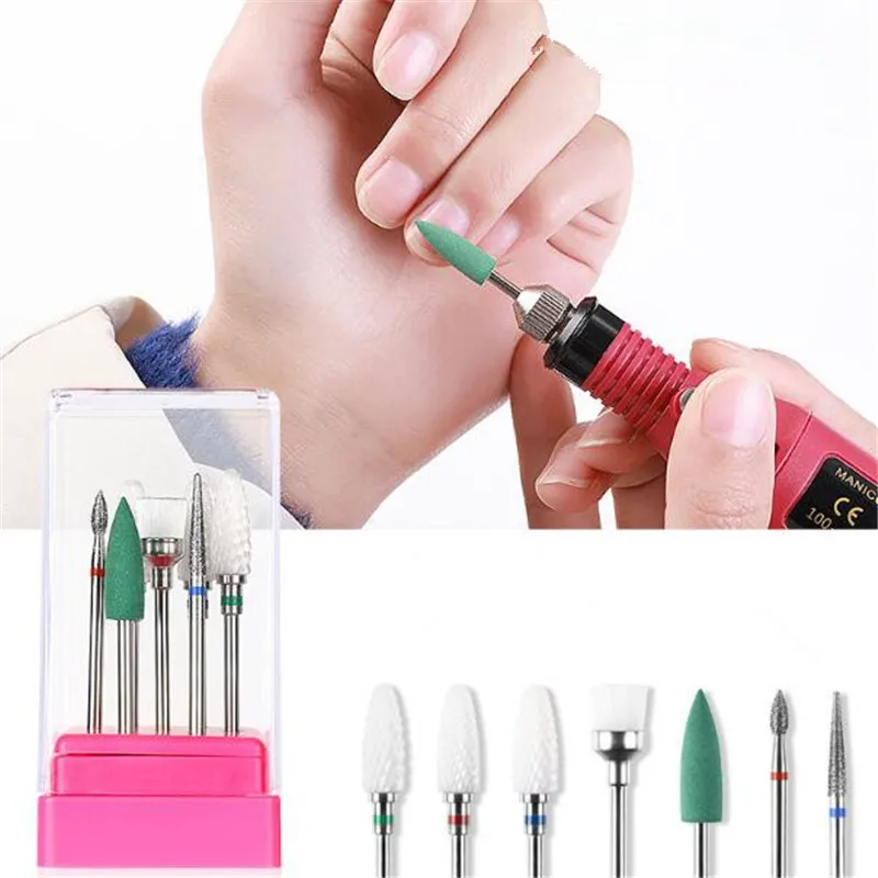 

Ceramic Diamond Nail Drill Bit Set Milling Cutter for Manicure Pedicure Rotary Gel Clean File Electric Nail Drill Accessory D272