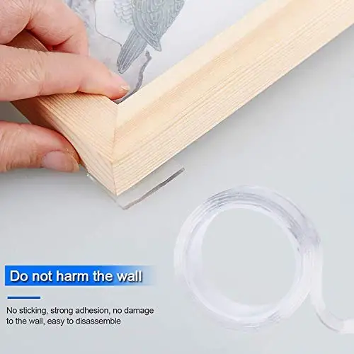 Многоразовая клейкая нано лента без следов двусторонняя липкая Нескользящая