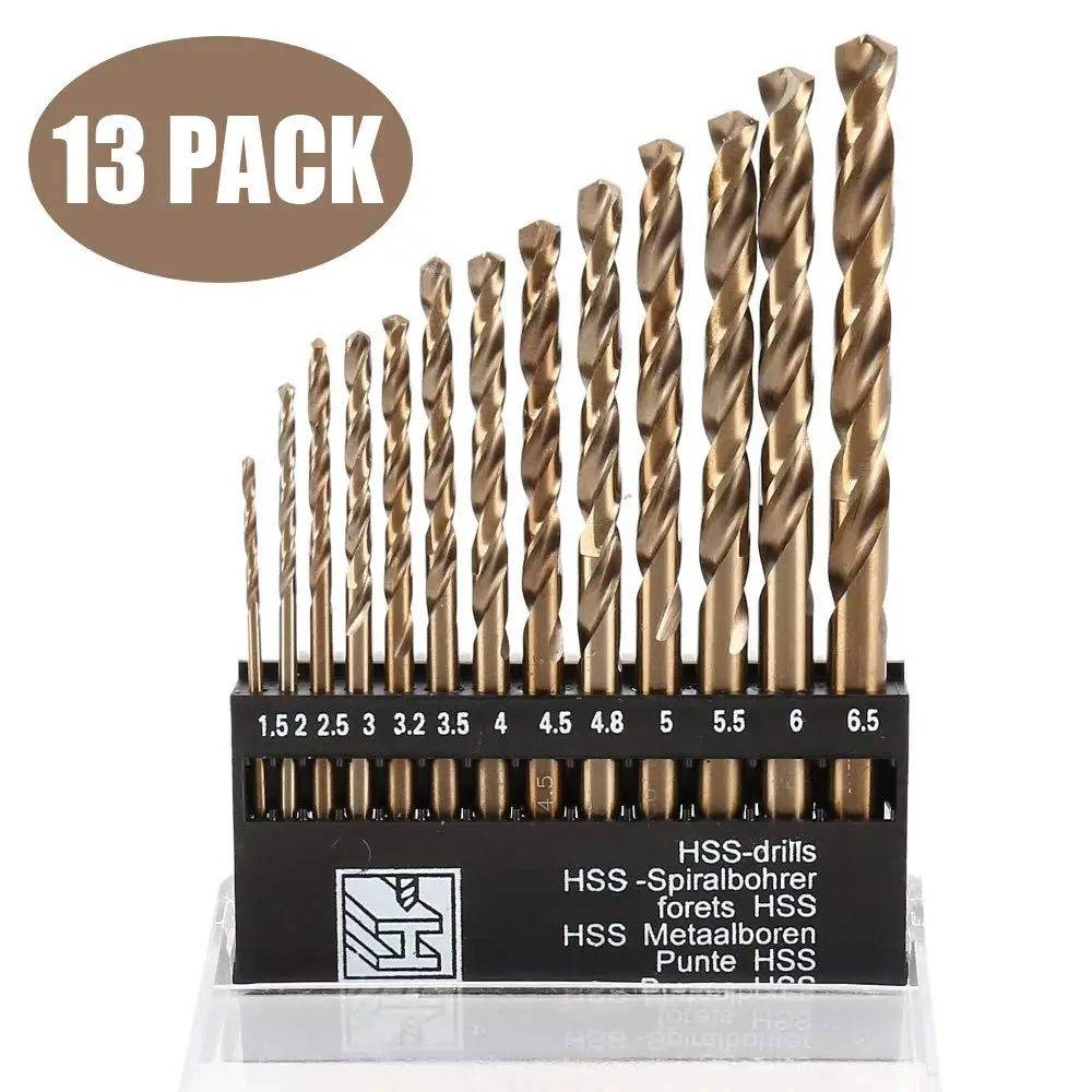Спиральные бурильные сверла набор 13 шт./компл. посылка HSS-CO 1 5-6 5 мм | Инструменты