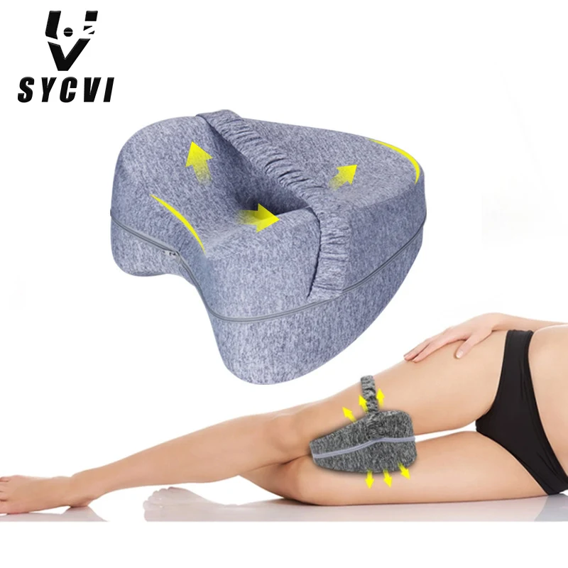 

Body Memory Cotton Leg Pillow Home Foam Pillow Sleeping Orthopedic Sciatica Back Hip Joint for Pain Relief Thigh Leg Pad Cushion