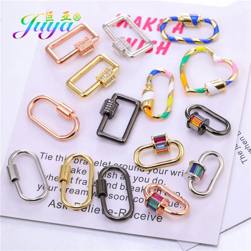 Фото Juya DIY Новые Креативные спиральные замки аксессуары ручной работы сетчатые цепочки кулон Панк Изготовление ювелирных изделий карабин винто... №5