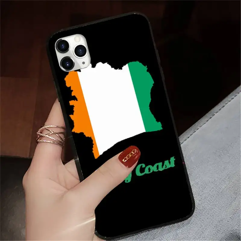 

Ivory Coast Flag design art Phone Case for iPhone 11 12 pro XS MAX 8 7 6 6S Plus X 5S SE 2020 XR luxury design cover shell