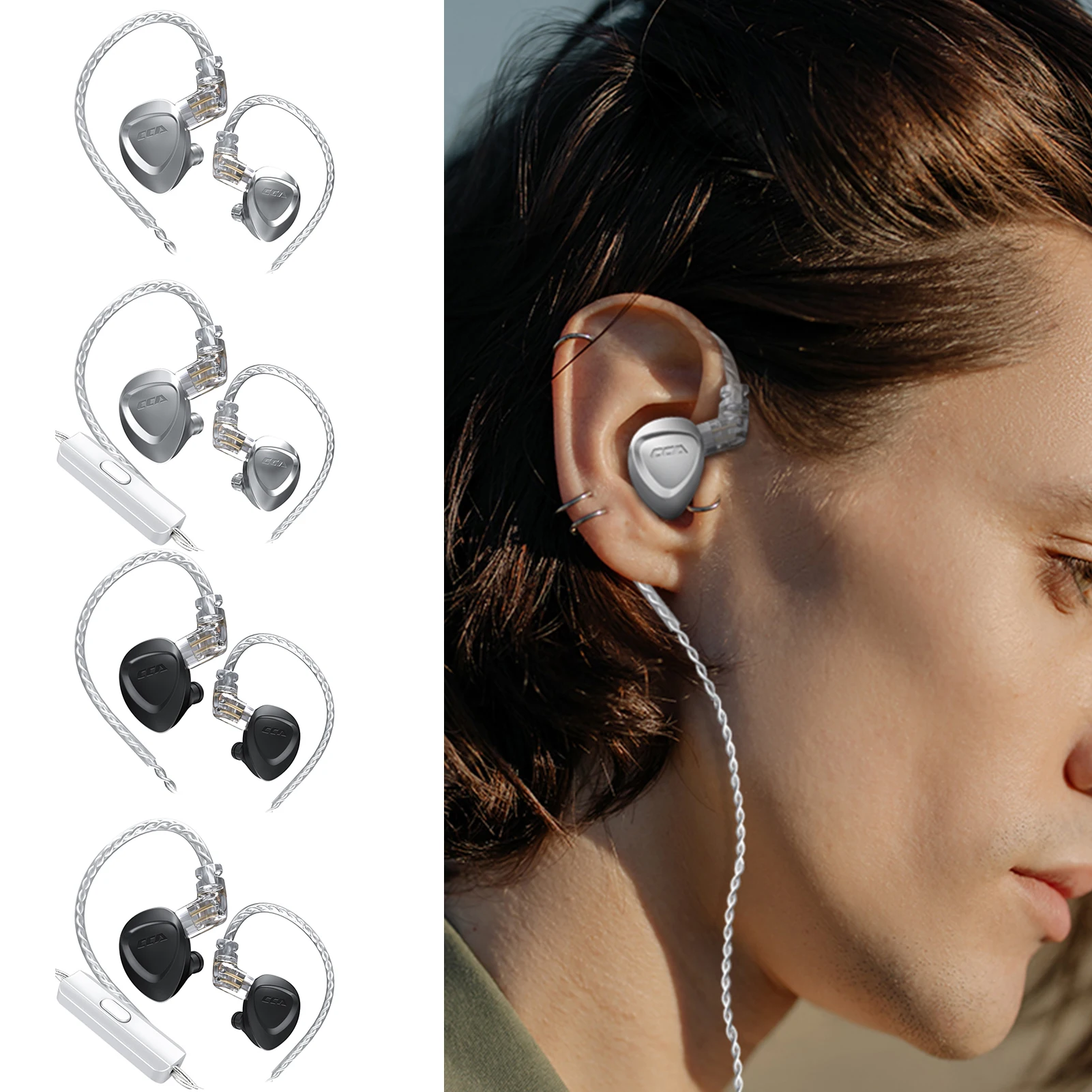 

CCA CKX 1DD+6BA Hybrid earphones Pure Metal In Ear HIFI Earphones Monitor Bass Headset Noise Cancelling Headphones For EDX ZSX
