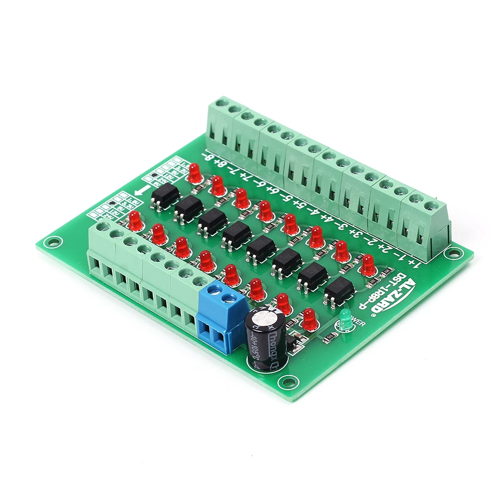 Optocoupler Isolation Board Voltage Converter 24V to 5V 8 Channel Bit Isolated Module PLC Signal Level PNP Output | Электронные