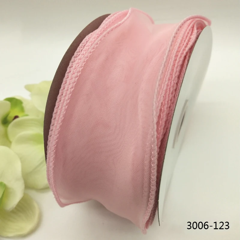 Лента из органзы с волнистыми краями 5 метров 50 мм | Дом и сад