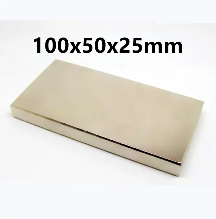 

1PCS N52 Magnetics Big Bulk Super Strong 100x50x25 mmStrip Block Magnets Rare Earth Neodymium 100x50x25mm