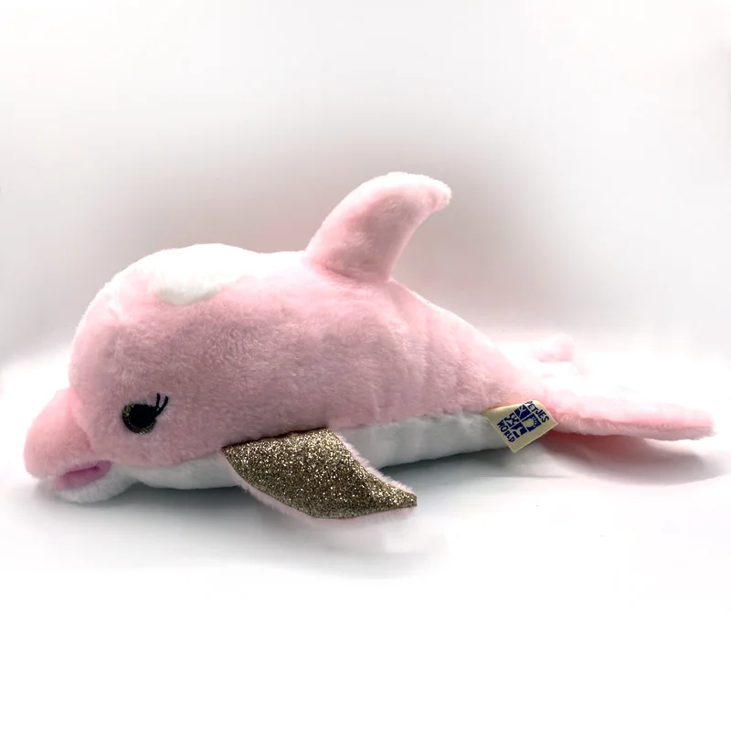 

30cm Kawaii Soft Pink Dolphin Plush Toys Dolls Stuffed Down Cotton Animal Nap Pillow Creative Kids Toy Christmas Gift for Girls