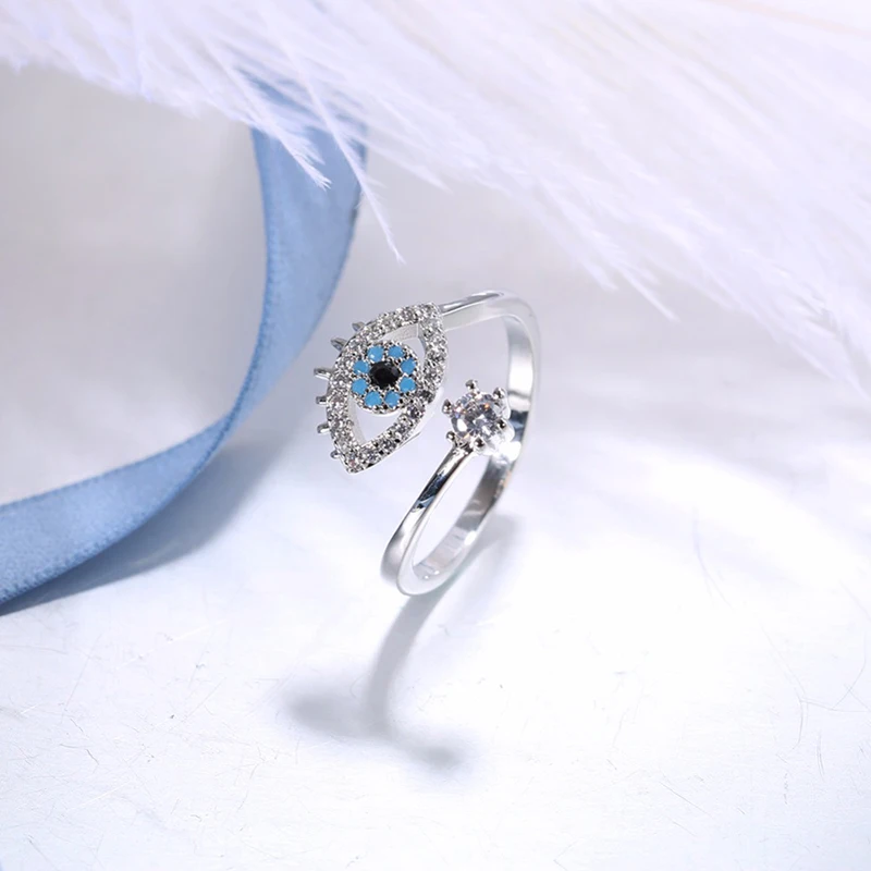 Jinzeyi Хит кольца для женщин кубический цирконий ювелирные изделия дьявол глаза