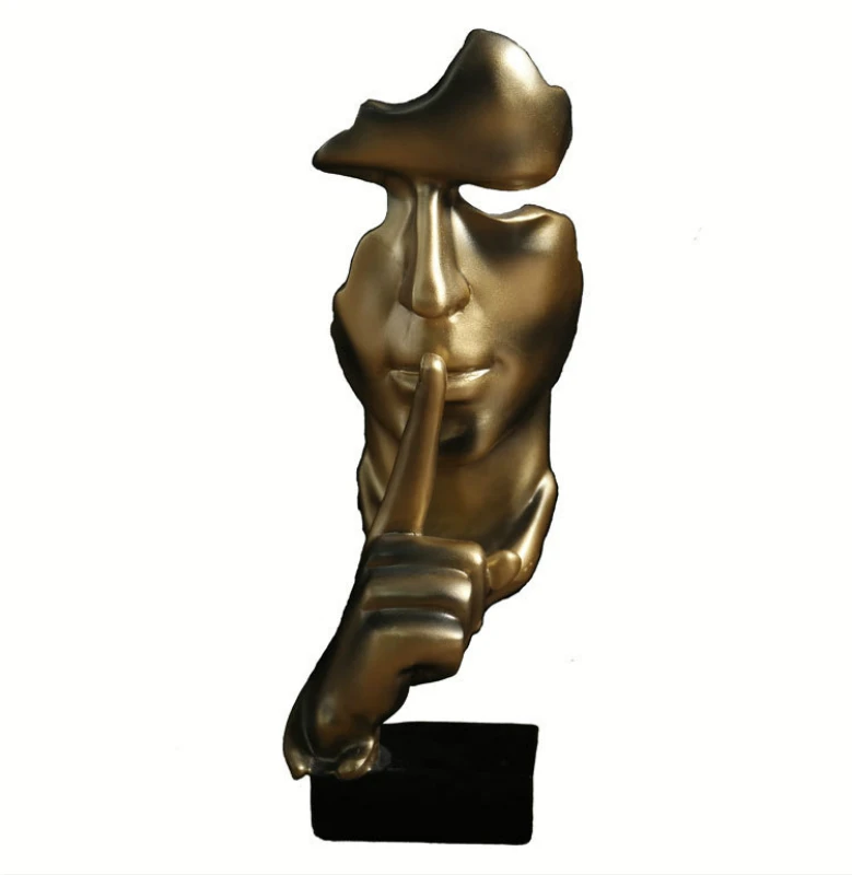 SILENCE IS GOLD FIGURE абстрактное украшение ручной работы Гостиная ТВ шкаф винный