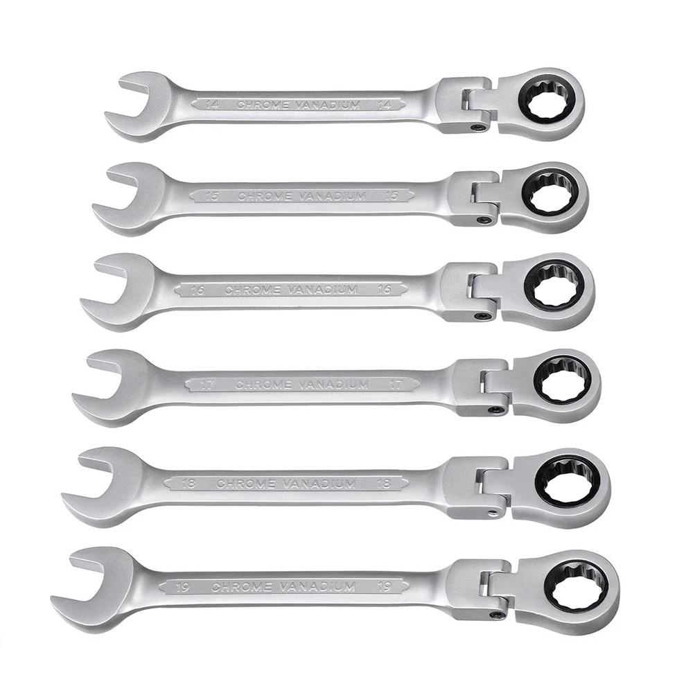 A Set Of Keys For Car Repair Adjustable Combination Gear Nut Wrench With Ratchet Box End Open Spanner Auto Hand Tools | Инструменты