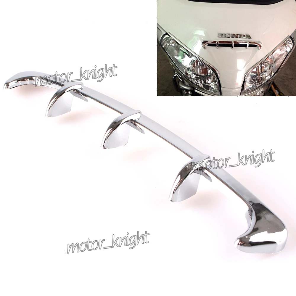 Мотоциклетная Хромированная передняя обтекатель ковш воздуховод для Honda 01-11 Goldwing