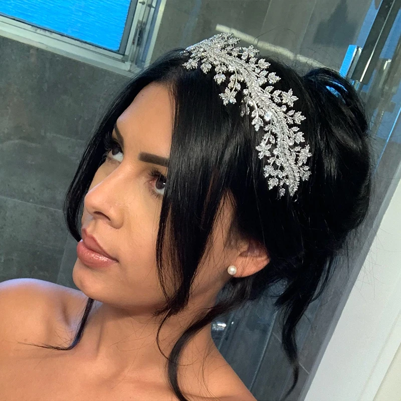 Корона для волос невесты корона с кристаллами 3а из циркония элегантный женский