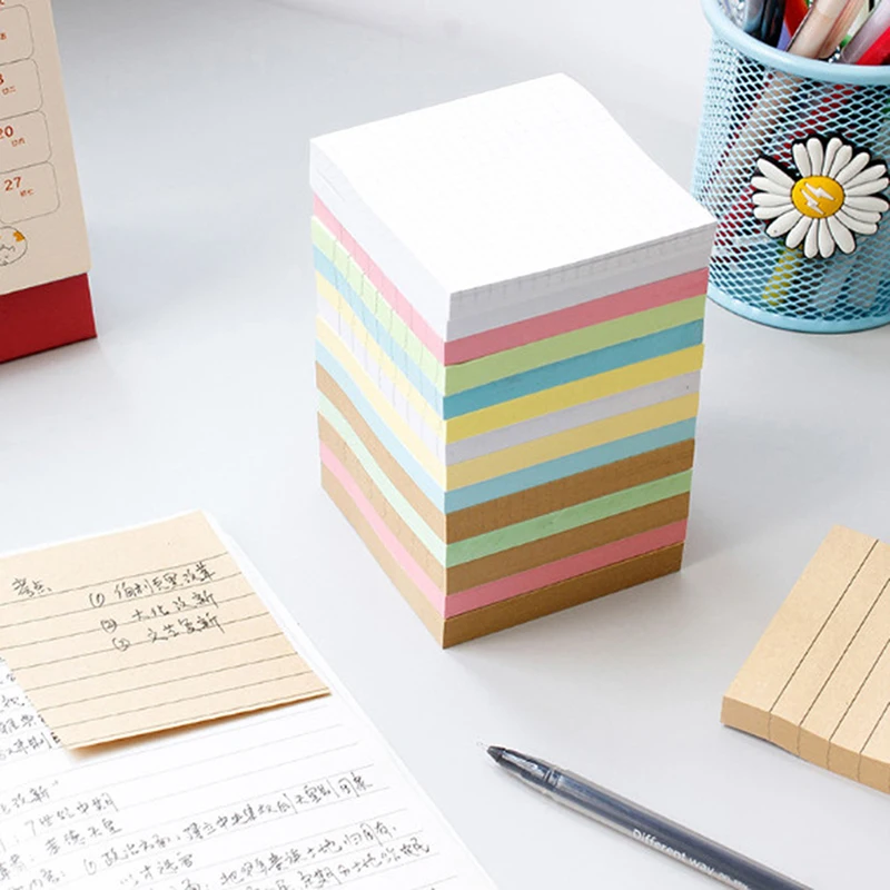 

Blank Horizontal Grid Memo Pads Scrapbook School Supplies Post Sticky Notes