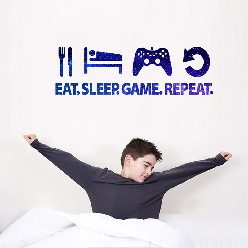 

New Game console wall sticker Bedroom living room decoration modern painting Simple English alphabet decor wallpaper