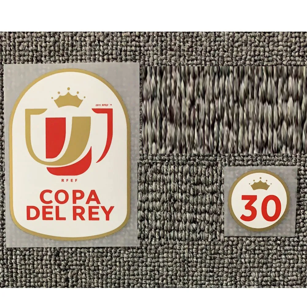 

2020-2021 Spain Copa Del Rey Patch King Cup heat Transfer Soccer Patch Set