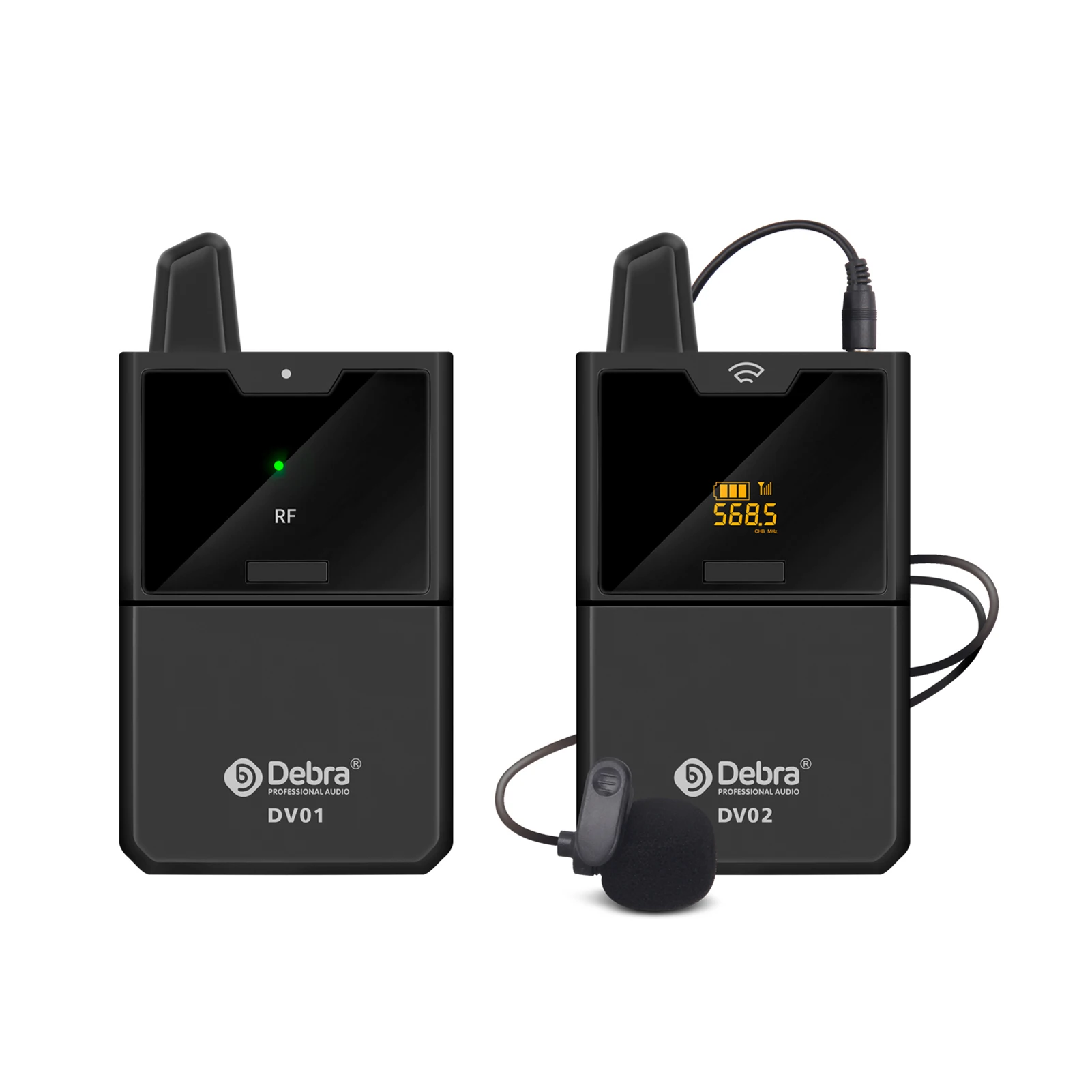 Беспроводной микрофон на клипсе UHF с аудиомонитором для смартфонов камер уличных