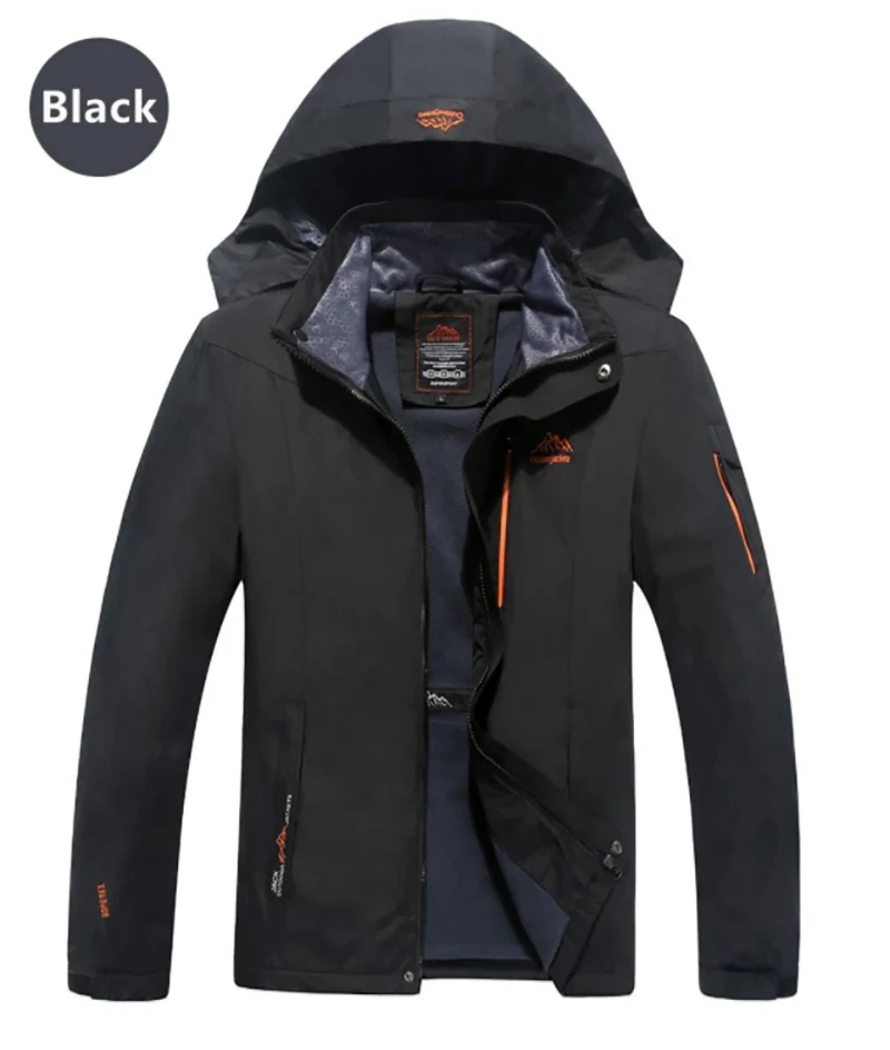 2019 Male Velvet Warm Color Jacket Autumn Winter High Quality Brand Waterproof Windproof Jacket Coat Tourism Mountain Jacket Men