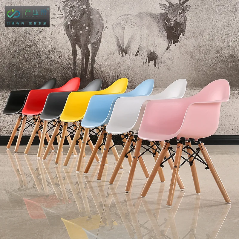 Nordic children furniture kids stool plastic wood chair children toddler designer fashion Kids chair home furniture dropshipping