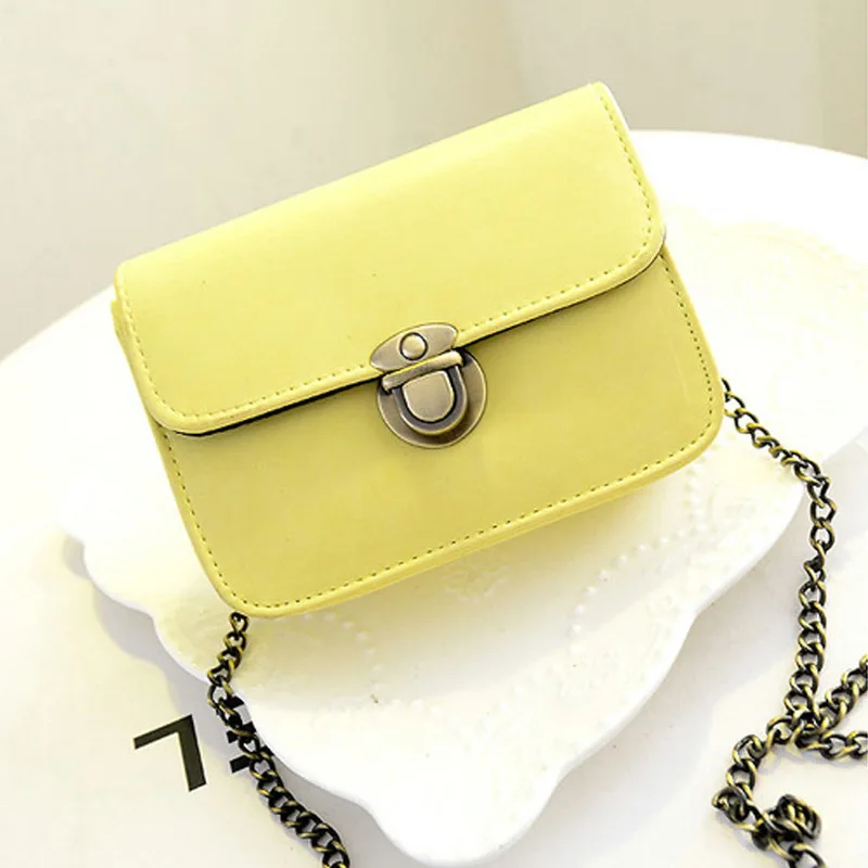 

Women's Retro Small Leather Bag Candy Solid Color Square Sling Bag Chain Fashion Shoulder Bag Mini Messenger Bag Mini Bag #40