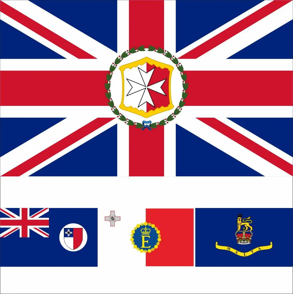

Malta Historical 1875-1964 Flag 3X5FT 100D Polyester Double Stitched High Quality Governor Malta 90X150CM Banner