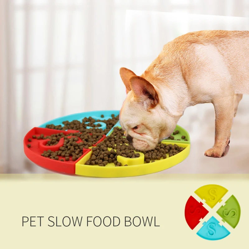 

Silicone Pet Bowl Dog Slow Eating Feeding Food Bowl Anti Choke Food Container Cat Lick Mat Slow Eating Feeder Dish For Cats Dog