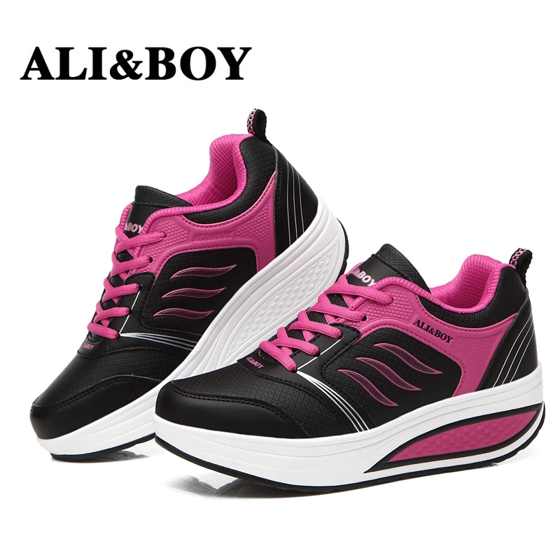 

R.XJIAN brand ultralight shiny women's shoes rocking shoes casual shoes sports running shoes increase women's shoes fashion high