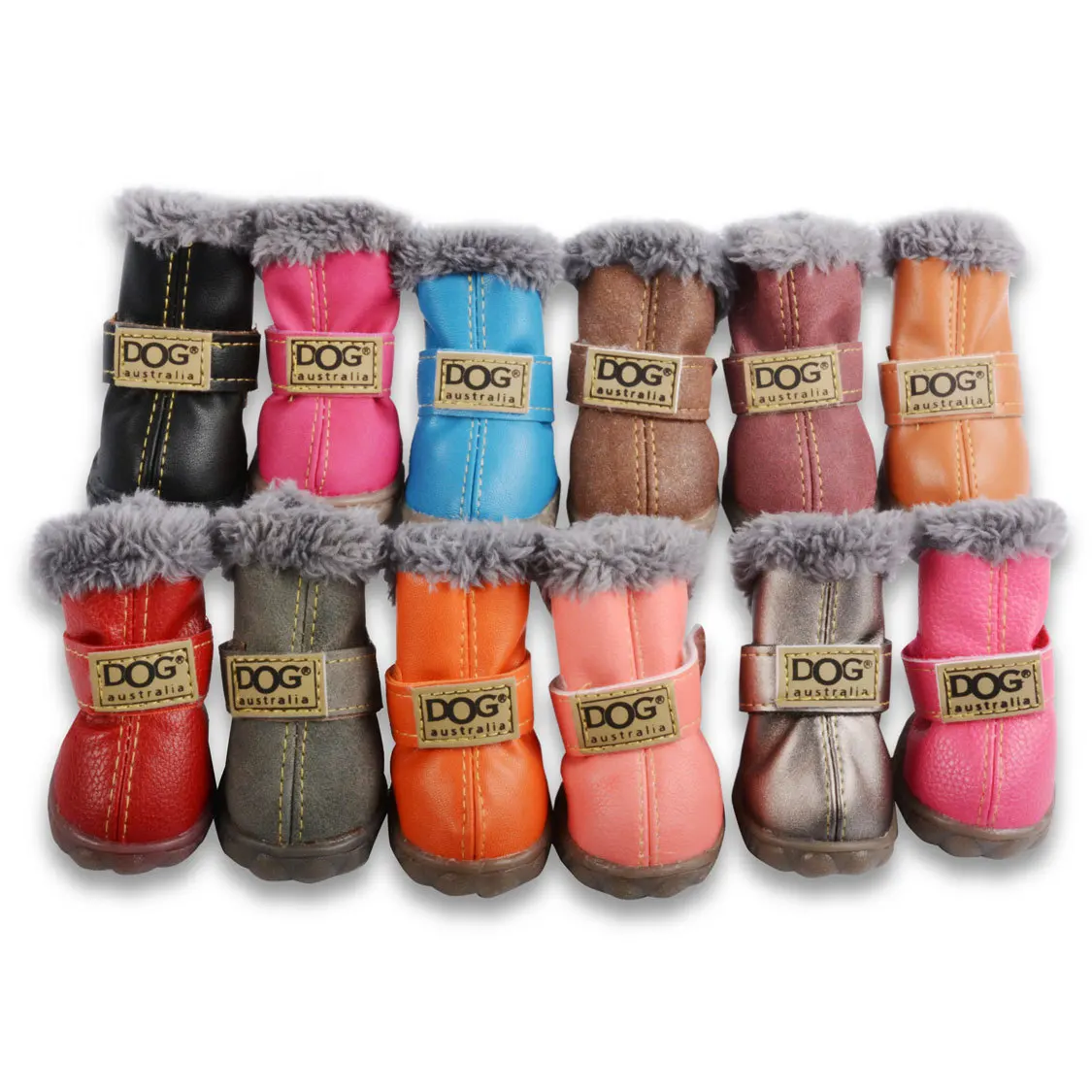 

4pcs/set Winter Pet Dog Shoes Warm and Ski Boots Waterproof Dog Shoes Pomeranian Bichon Puppy Winter Snow Boots Pet Supplies
