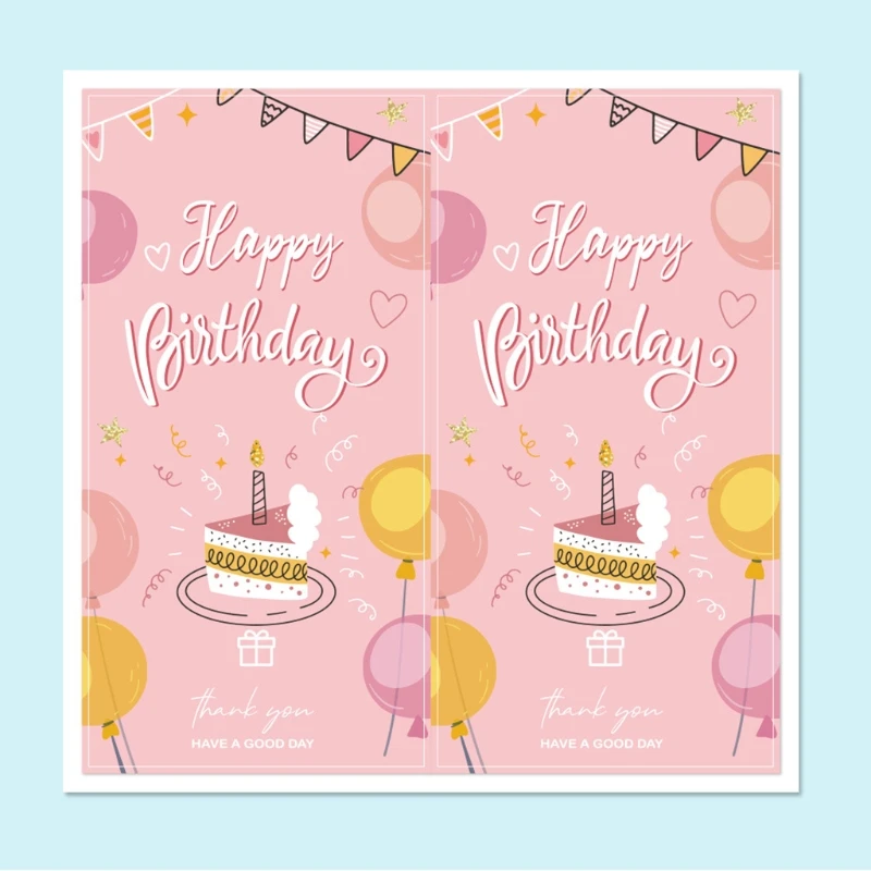 50 листов Упаковочная наклейка на день рождения | Канцтовары для офиса и дома