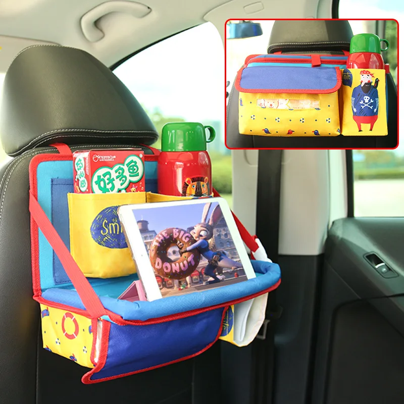 Korean-style Car Mounted Foldable Table Multi-functional with Tissue Cover iPad Cup Holder Cartoon Chair Zhiwu Dai | Автомобили и