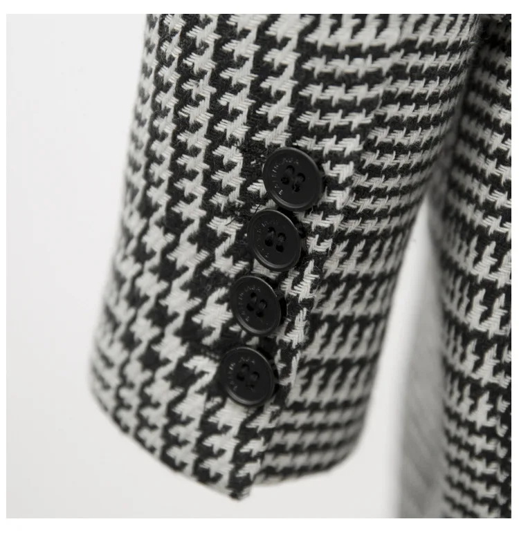 Женский шерстяной пиджак ручной работы винтажный двубортный из твида | Женская