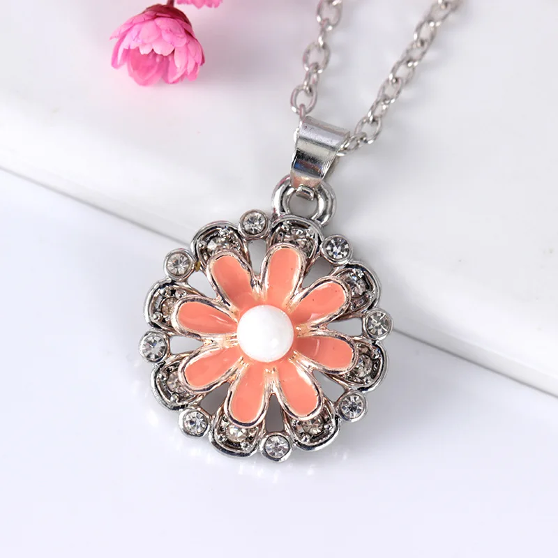 Новинка 2020 года. Вращающееся ожерелье с подвеской в виде капель цветов. Модное