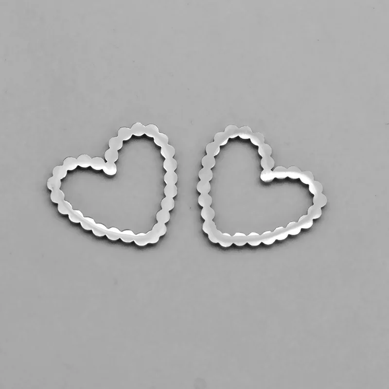 Ажурные подвески в форме сердца из нержавеющей стали золотистого цвета любовь