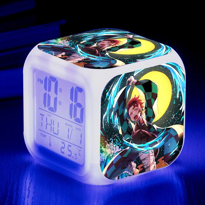 

Anime Demon Slayer Kimetsu No Yaiba Clocks Hashibira Inosuke Zenitsu Agatsuma Kamado Tanjirou Nezuko Alarm Clock Figure Toy Doll