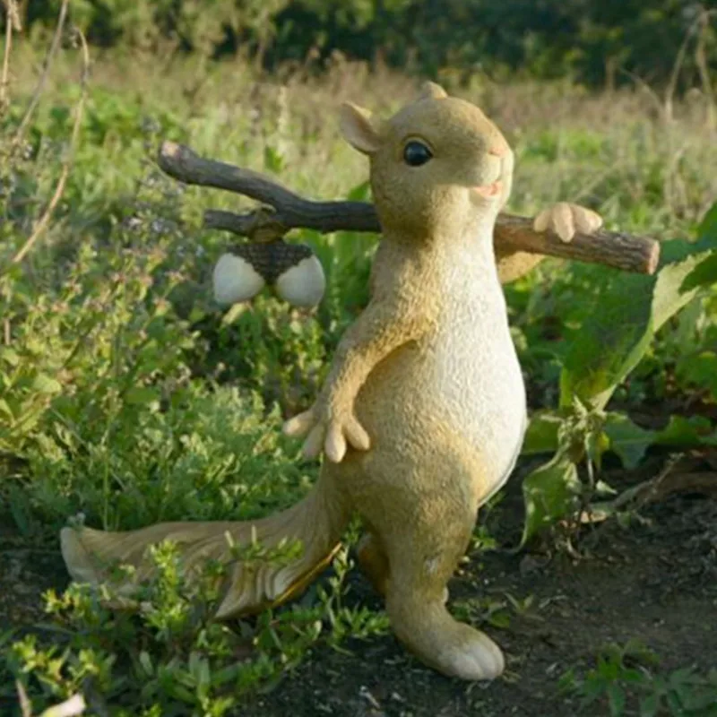 

Simulation Animal Cute Squirrel Resin Statue Home Courtyard Garden Personality Figurines Ornaments X3145