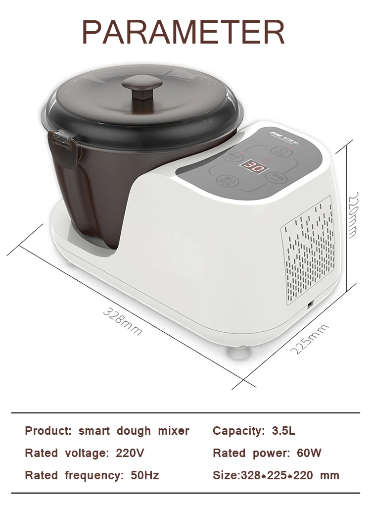 JIQI 3.5L Электрический миксер для муки из нержавеющей стали, миксер для взбивания яиц, блендер для торта, теста, хлеба, кухонный миксер, кухонный комбайн