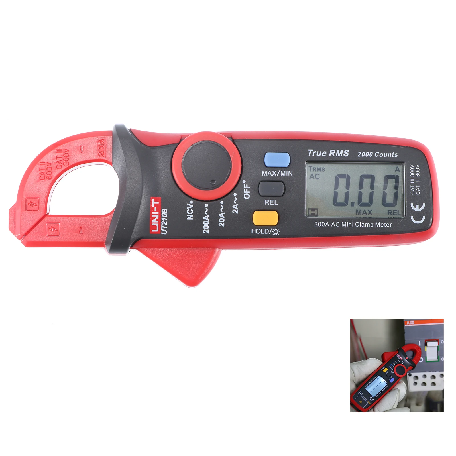 

UNI-T UT210B AC DC Digital Clamp Meter Multimeter Pinza Amperimetrica True RMS High Precision Capacitance NCV Ohm Hz Tester